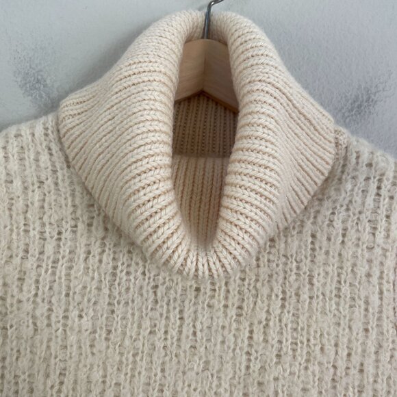 Rag & Bone Womens XXS Adele Ivory Wool Blend Turtleneck Sleeveless Sweater - Picture 9 of 11